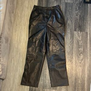 Women’s Saks Fifth Avenue Brown Leather Pants